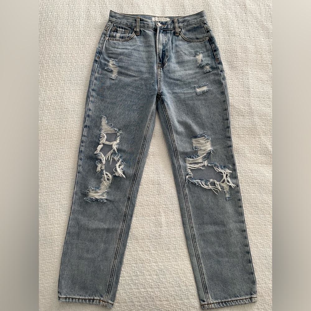 Endless Rose Distressed High Rise Jeans Size 28